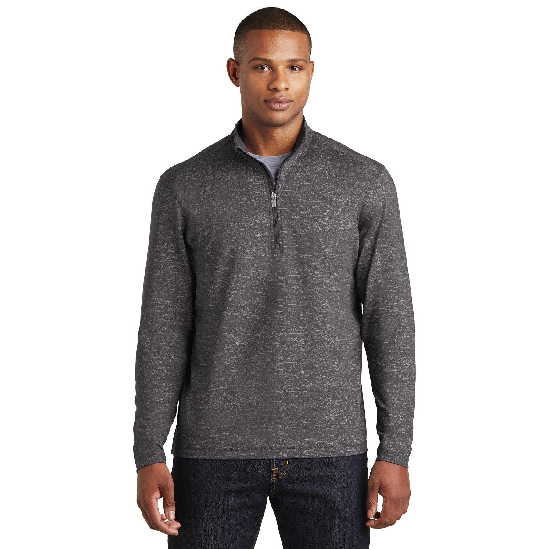 Sport-Tek-Sport-Tek ® Sport-Wick ® Stretch Reflective Heather 1/2-Zip Pullover. ST855-MedTech-2